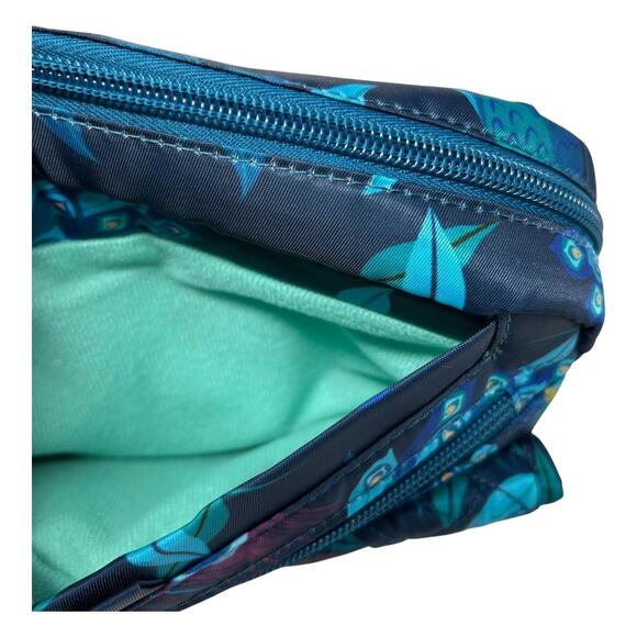 Lug Switch & Peekaboo Set Peacock Multi Crossbody Bag RFID Detachable Pouch Blue - Picture 14 of 16